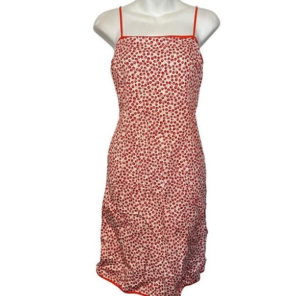 Ann Taylor Dresses & Skirts - Ann Taylor Womens Vintage Y2K 90s Sleeveless Cotton Floral Coral Slip Dress 10